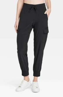 Black Joggers with Side Pocket