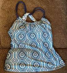 Next Swimsuit Tankini with Blue Pattern