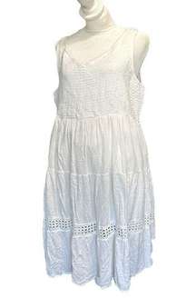 Studio West women's 2XL white sleeveless midi dress