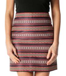 LOFT Multicolor Aztec Print Texture Pencil Skirt