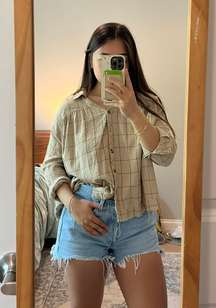 Cropped Flannel Top