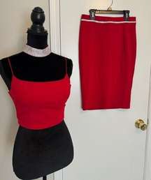 Red Two Piece Set outfit Size Small