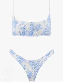 Blue Floral Bikini Set