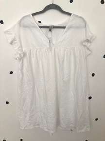 White Sundress With Ruffle Sleeves