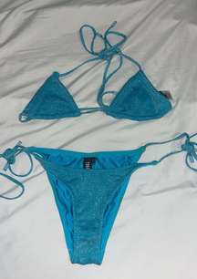 Blue Sparkly  Bikini Set