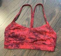 Red lulu sport bra