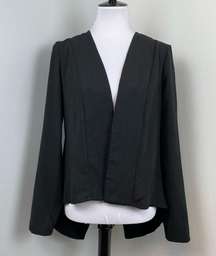 June & Hudson Black Tie Back Open Blazer Large