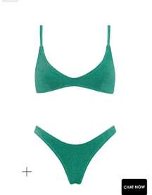 Green  Bathing Suit Top