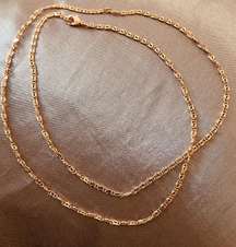 18K Rose Gold Baby Link Necklace