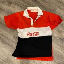 Vintage Coca Cola 90s retro collared polo shirt Small