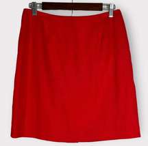 Vintage VTG Hugo Buscati Collection Red A-Line Mini Skirt Women's Size 12