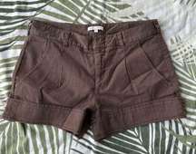 Brown Vince Roll Cuffed Chino Shorts