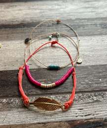 Three Boho  Bracelets
