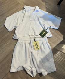 Terry Cloth White Set NWT