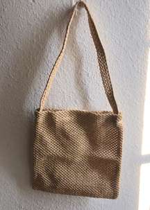 Straw wicker basket vacation shoulder beach tote bag