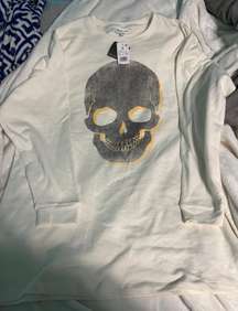 White Skull Sweatshirt