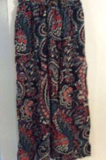 Jessica Simpson Print Capris Pants Floral Small S Wide Legged Pockets