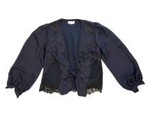 Navy Lace Blouse