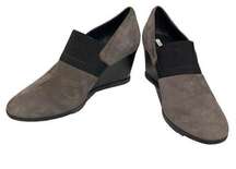 Geox Respira Suede Wedge Heel Grey, Excellent Pre-Loved Condition Sz 39 (8.5)