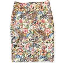 Catherine Malandrino Size 10 floral Mid length Pencil Skirt. EUC