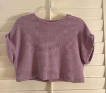 Purple Sweater Crop Top