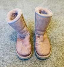 UGG Australia Pink Suede Boots Size 8