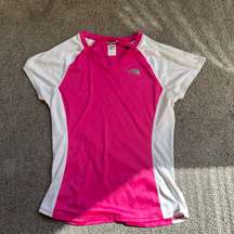 TheNorthFace Pink And White Tee