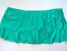 Catalina Swim Skirt Turquoise Blue Ruffle Modest Bikini Bottom Size Medium