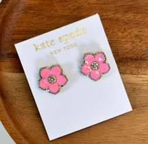 Pink Flower Earrings