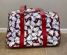 🆕 Hello Kitty All-Over Print Rolling Duffle Bag