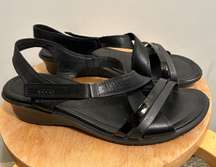 New women's leather summer sandals.Ecco brand.Size9(42).$50.