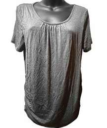 Ekouaer Tank Top Women's Size Medium Dark Gray Sleeveless Blouse Round Neck