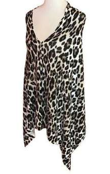 Chicos Layla Leopard Print Poncho Cover up