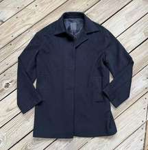 NewYorkIndustrie Black 100% Wool Italian Peacoat Size M/L