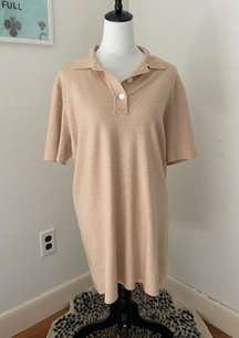 Channing Tan Knit Collared Mini Dress