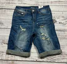 Inc distressed mid rise jeans size 8