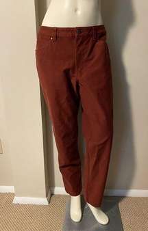 EUC Lululemon Red City Sleek Slim-Fit 5 Pocket High-Rise Pant Size 36