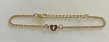 Gold Ankle Bracelet Foot Jewelry Anklet Heart Locket Charm