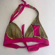 women’s swim bikini top pink XS