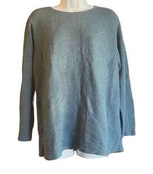 Willow Ridge Womens XL Vintage Blue Lightweight Knit Crewneck Sweater