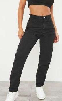 Pretty Little Thing Black High Rise Jean Size 6 Tall