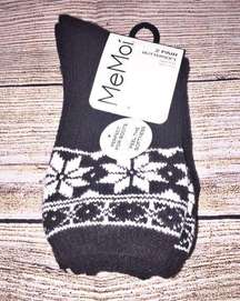 NWT  MeMoi women’s 2 Pack socks Black and white butter soft