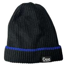 Circus by Sam Edelman Contrast Tipping Beanie Hat Black Blue New