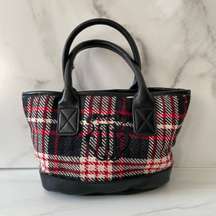 Mini Wool Plaid Monogram  Purse- Vintage