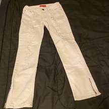 Vintage Y2K 2000  Size 27 White Distressed Denim Jeans