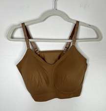 NWT True & Co Sz Large Tan Adjustable Strap Stretchy Bra