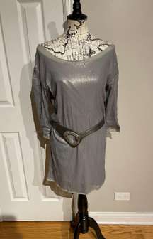 NWOT Sequins Mate Off shoulder Tunic tee shirt dress midi versatile Cocktail Party