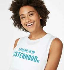 Sisterhood White Muscle Tank Medium