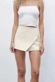 New‼️  Women's Textured Asymmetrical Skort Ivory Size XS