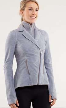 Lululemon Ride On Blazer Jacket Size 6 Heathered Gray Fossil